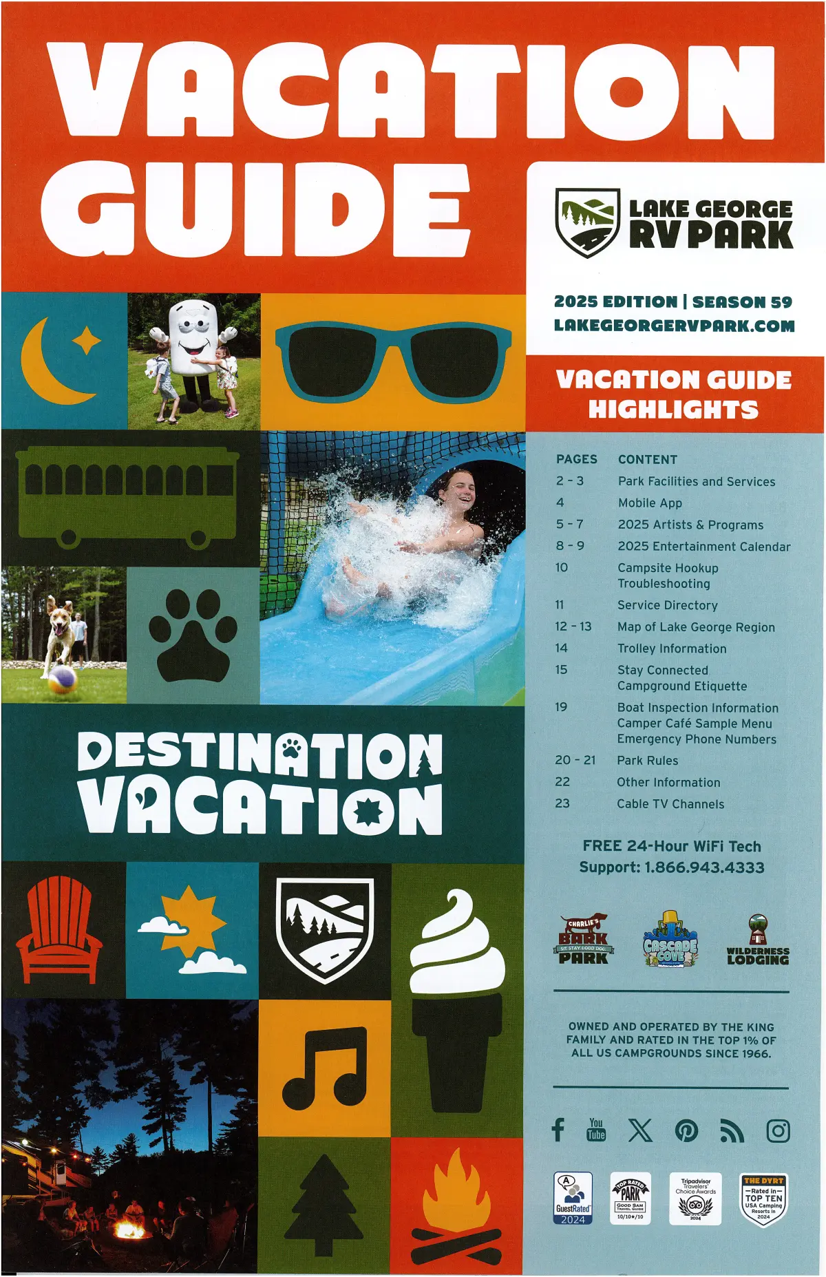 Lake George RV Park brochure cover